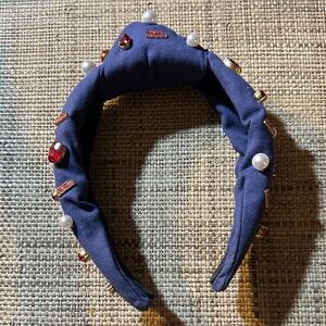 Brianna Cannon Navy Blue Ole Miss Embellished Headband